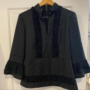 Tory Burch Black Tunic Top size 10